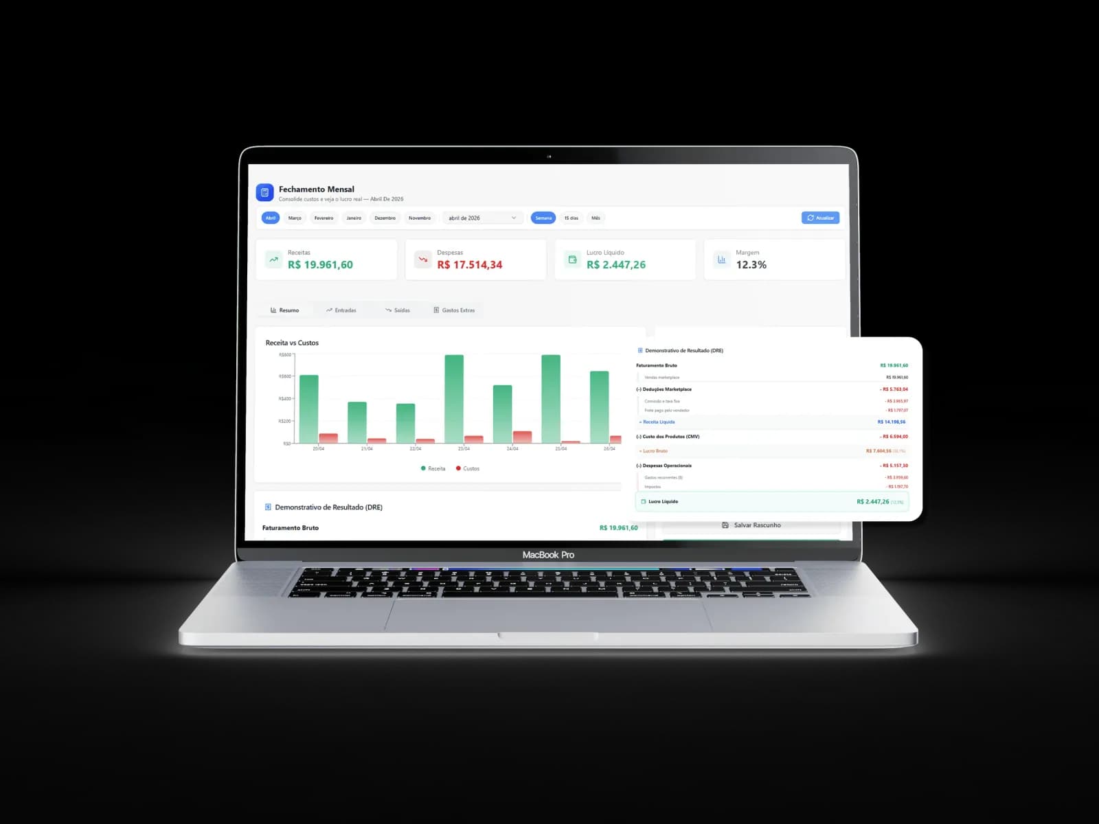 Fechamento mensal automatizado